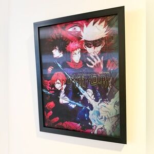 Anime lenticular motion framed poster / wall art - jujutsu kaisen